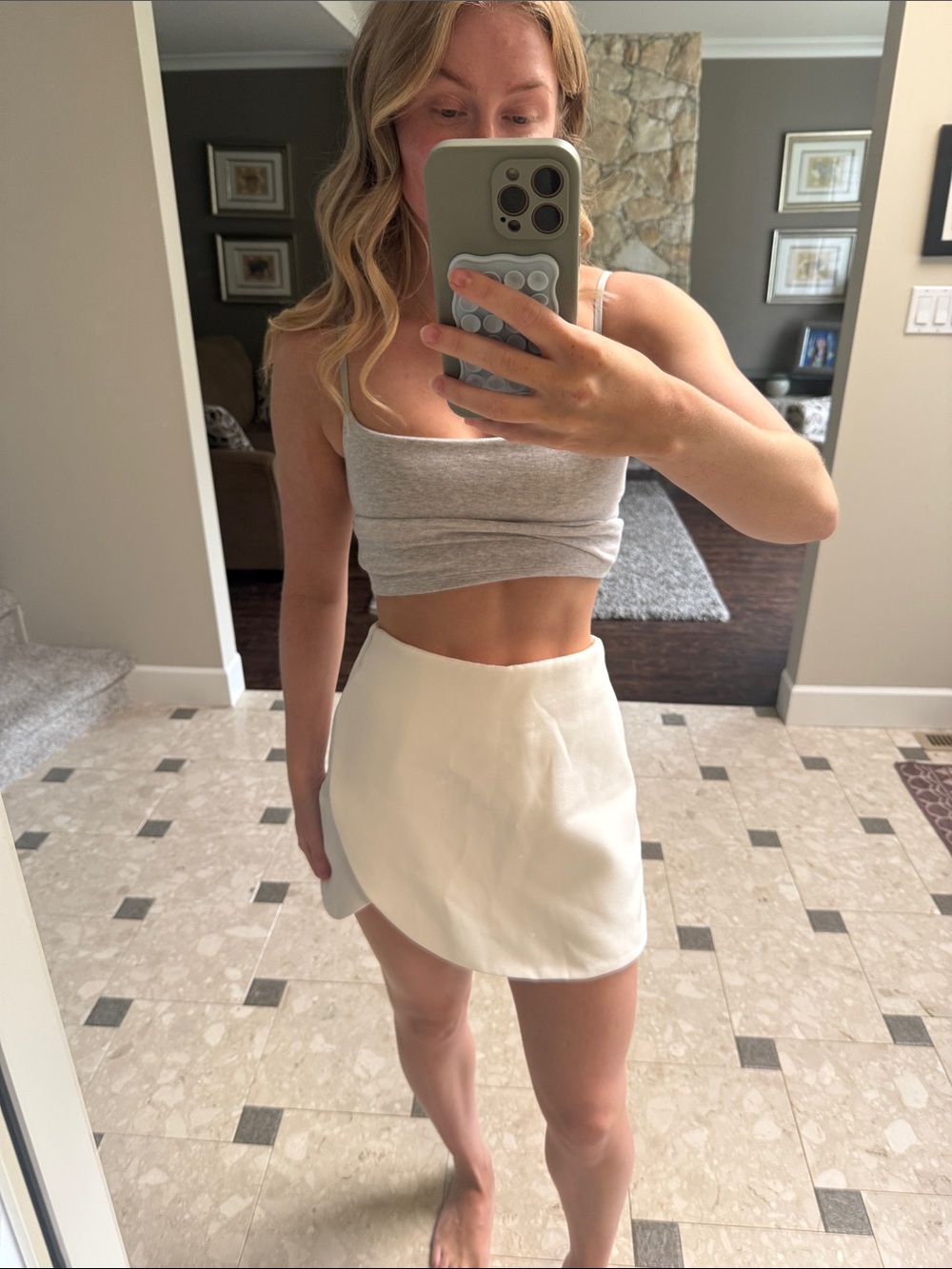 White Wrap Skort